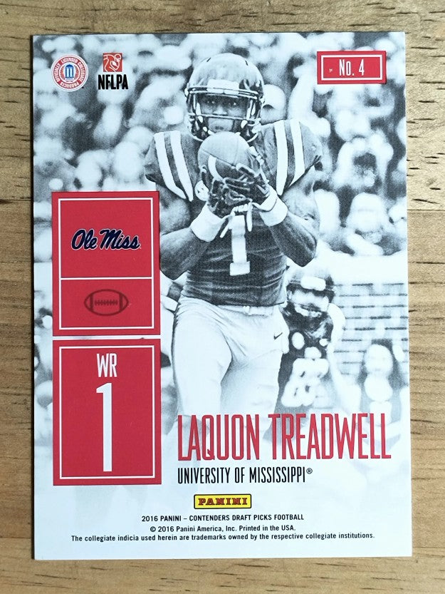 2016 Panini Contenders Draft Picks Game Day Tickets #4 Laquon Treadwell
