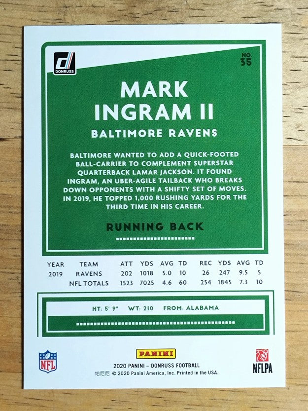 2020 Donruss #35 Mark Ingram II