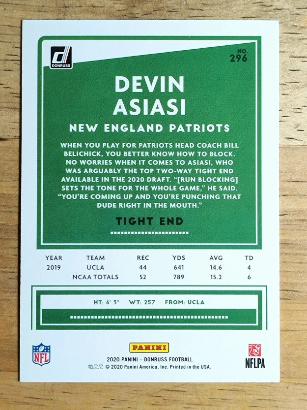 2020 Donruss #296 Devin Asiasi RC