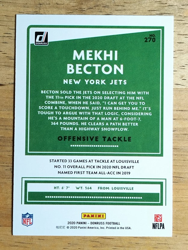 2020 Donruss #270 Mekhi Becton RC