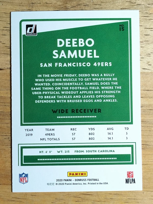 2020 Donruss #15 Deebo Samuel