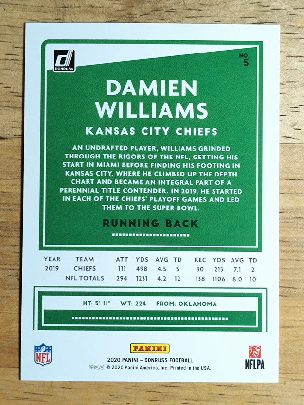 2020 Donruss #5 Damien Williams