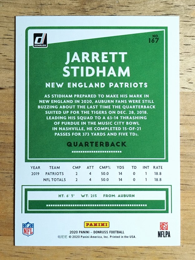 2020 Donruss #167A Jarrett Stidham