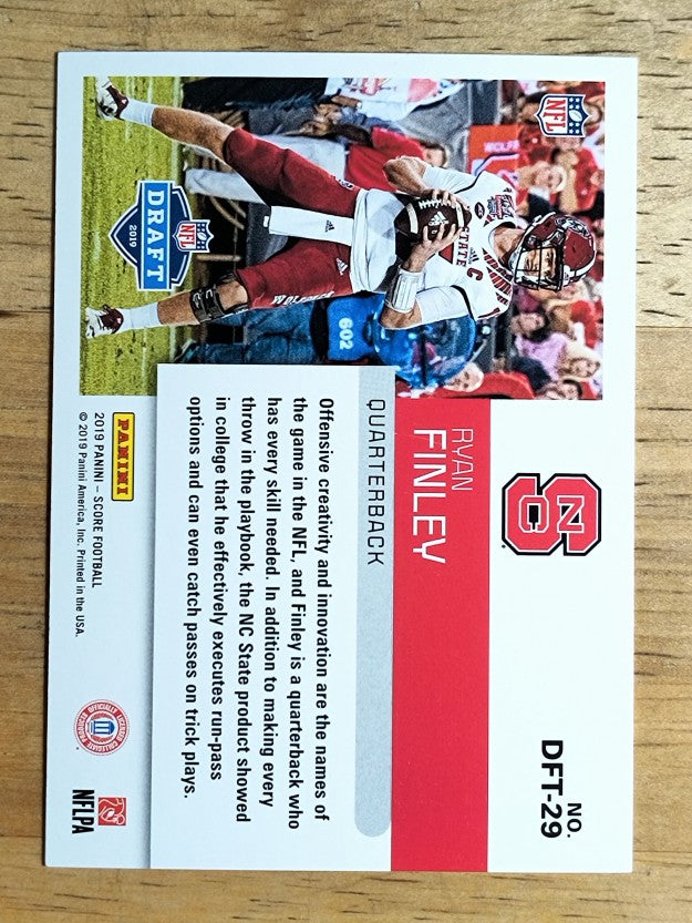 2019 Score NFL Draft #DFT29 Ryan Finley