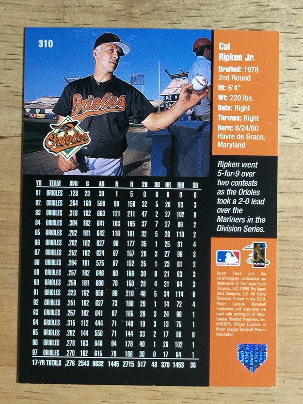 1998 Upper Deck #310 Cal Ripken