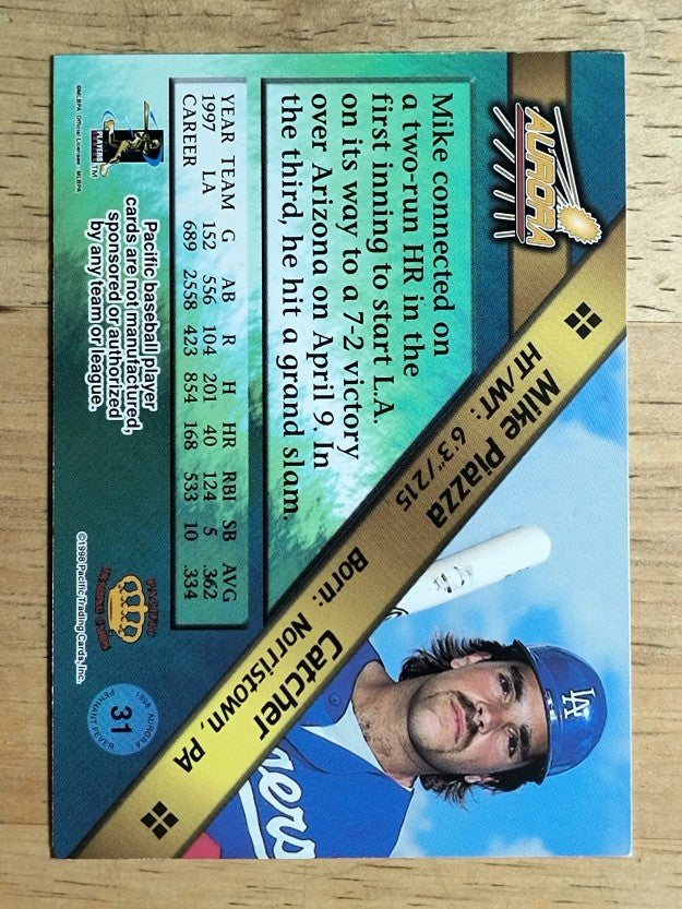 1998 Aurora Pennant Fever #31 Mike Piazza