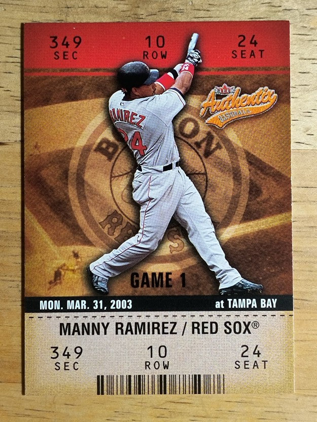 2003 Fleer Authentix #28 Manny Ramirez