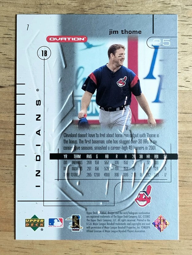 2002 Upper Deck Ovation Silver #7 Jim Thome