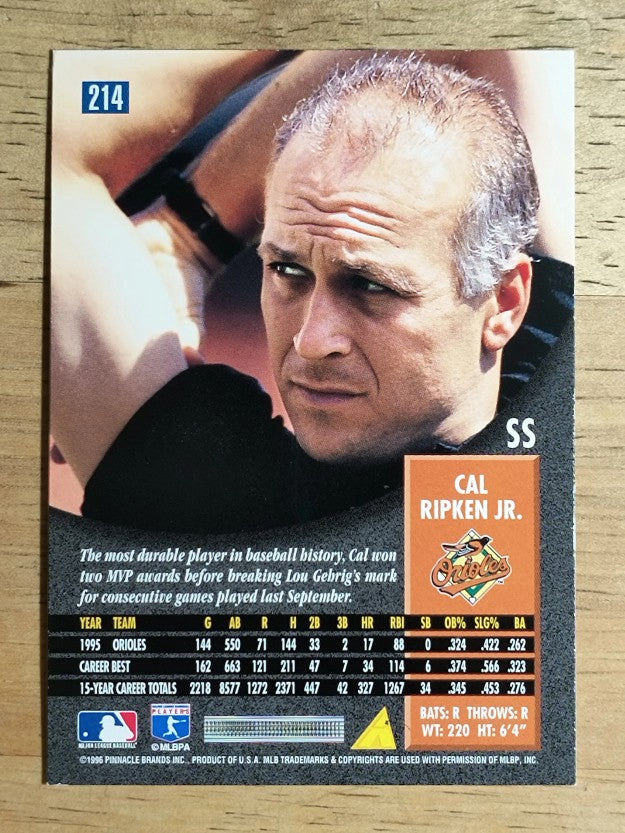 1996 Pinnacle Foil #214 Cal Ripken