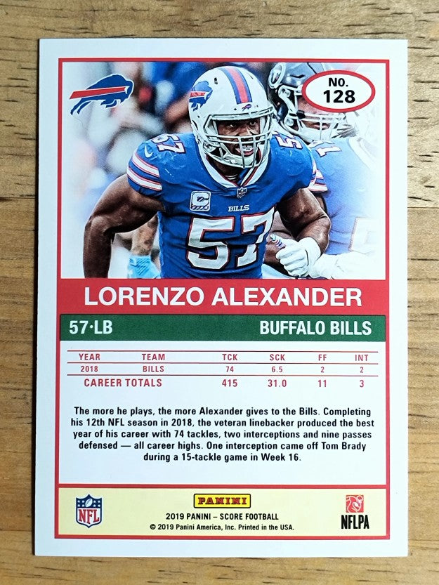 2019 Score Red #128 Lorenzo Alexander