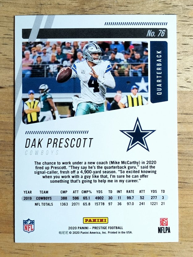 2020 Prestige #76 Dak Prescott