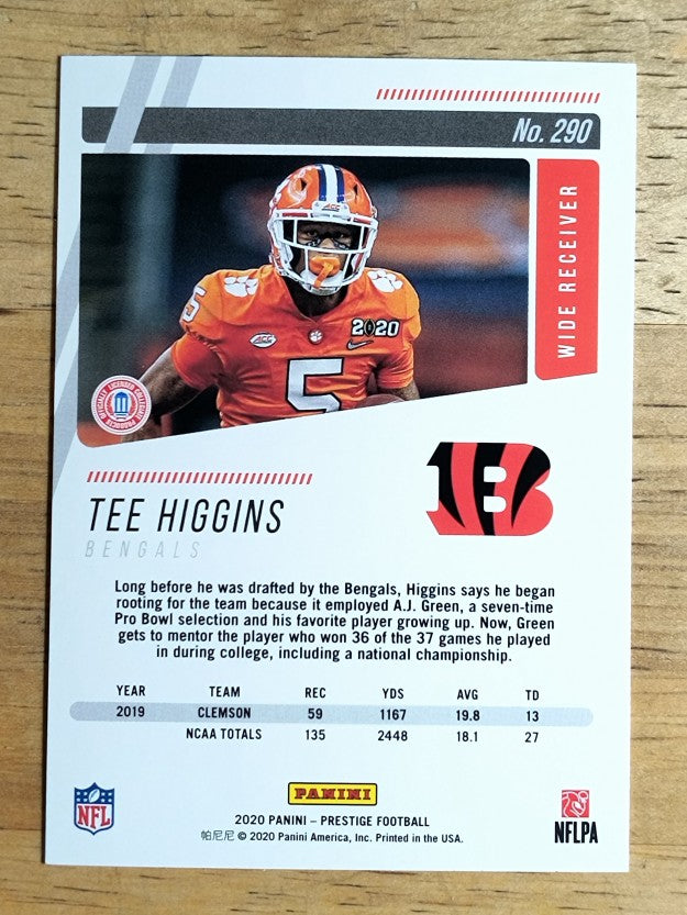 2020 Prestige Xtra Points Green #290 Tee Higgins