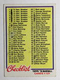 1978 Topps #74 Checklist 1-121 (VG)