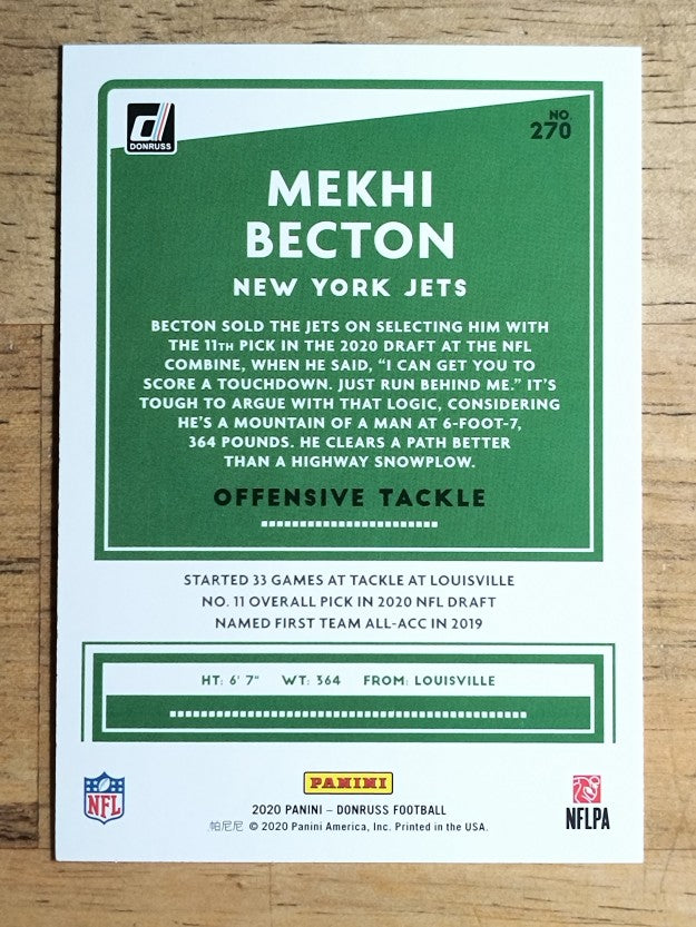 2020 Donruss #270 Mekhi Becton RC