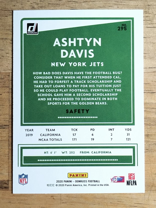 2020 Donruss #295 Ashtyn Davis RC