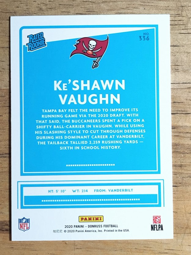 2020 Donruss #336 Ke'Shawn Vaughn RR RC