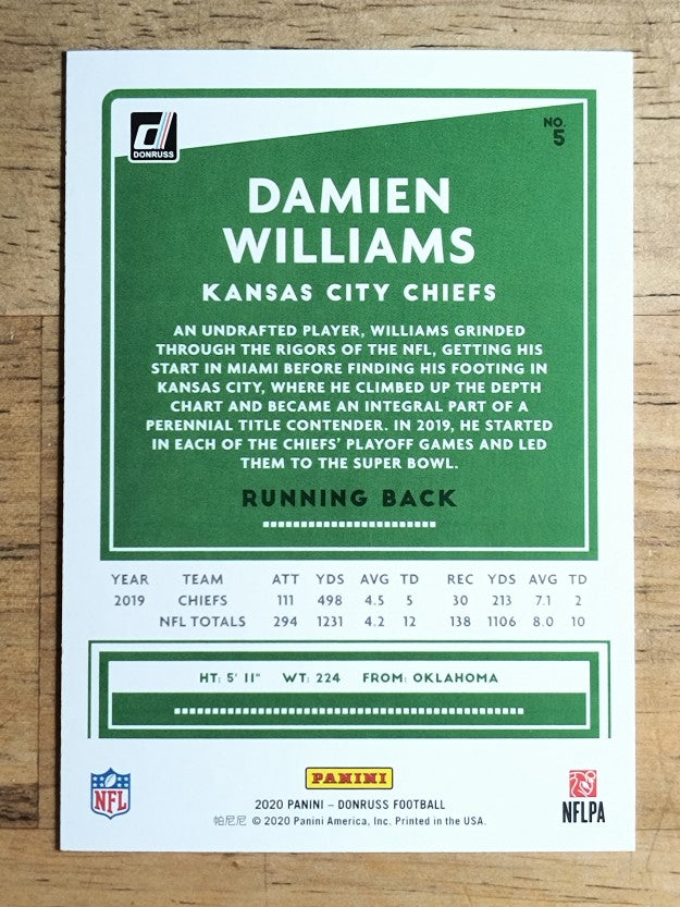 2020 Donruss Press Proof Blue #5 Damien Williams