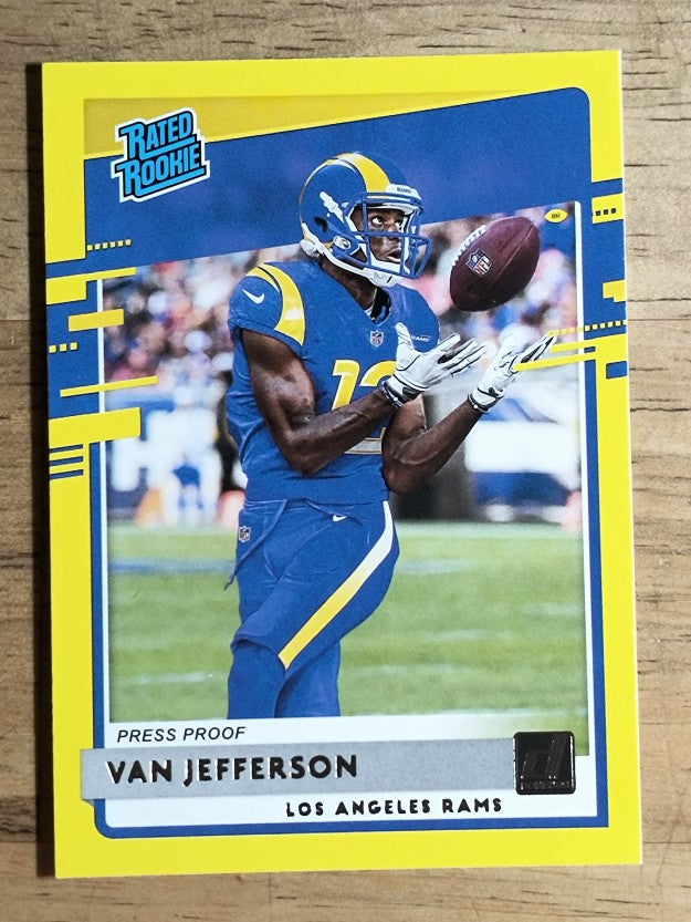 2020 Donruss Press Proof Yellow #326 Van Jefferson RR