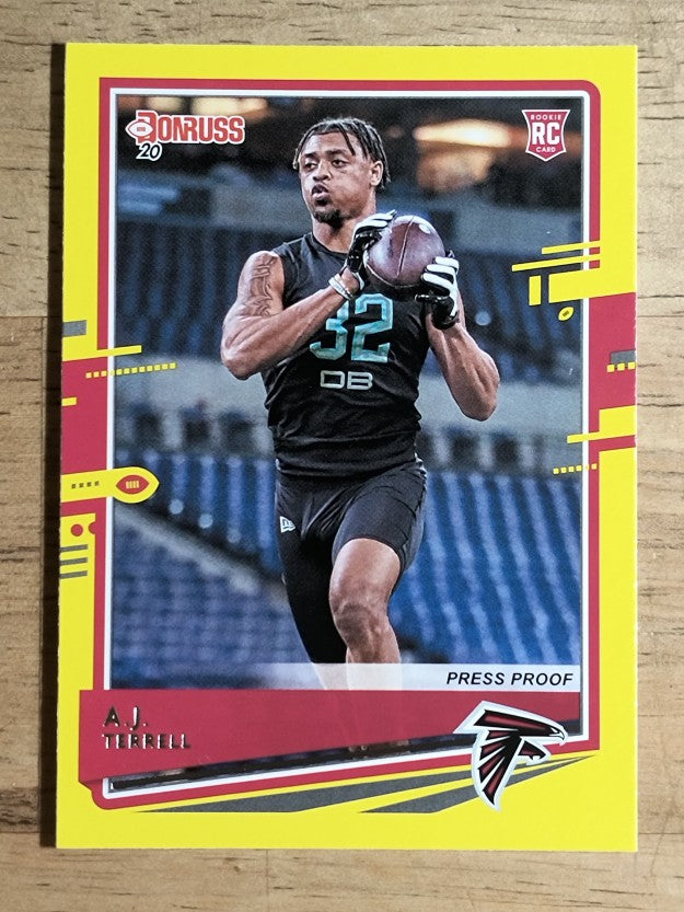 2020 Donruss Press Proof Yellow #255 A.J. Terrell