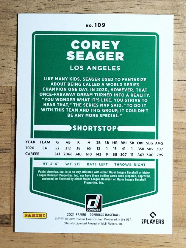 2021 Donruss #109 Corey Seager