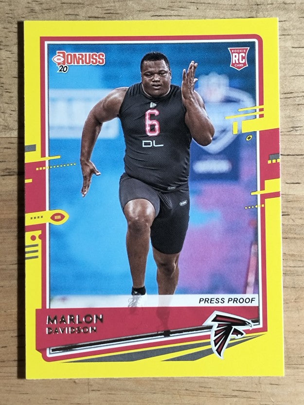 2020 Donruss Press Proof Yellow #285 Marlon Davidson
