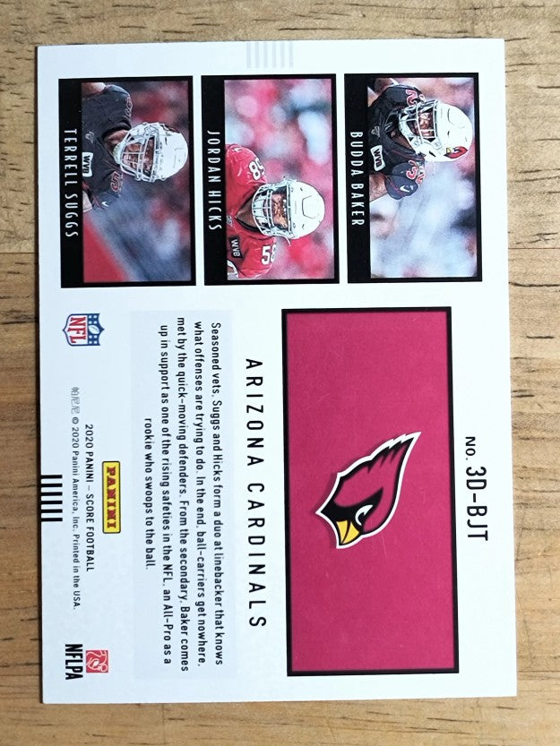 2020 Score 3D #8 Budda Baker/Jordan Hicks/Terrell Suggs