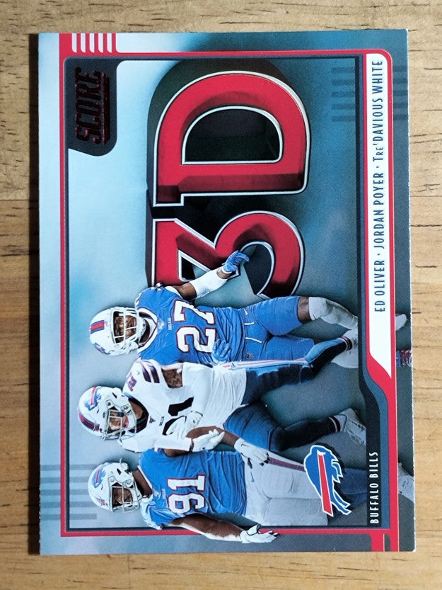 2020 Score 3D Red #3 Tre'Davious White/Jordan Poyer/Ed Oliver