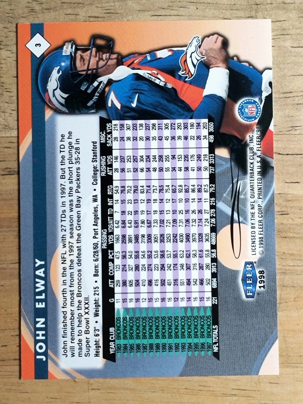 1998 Fleer Tradition #3 John Elway