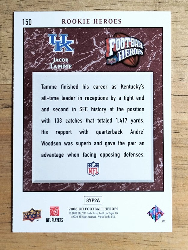 2008 Upper Deck Heroes #150 Jacob Tamme RC