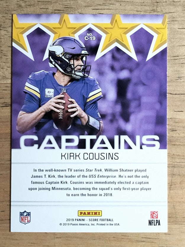 2019 Score Captains #19 Kirk Cousins