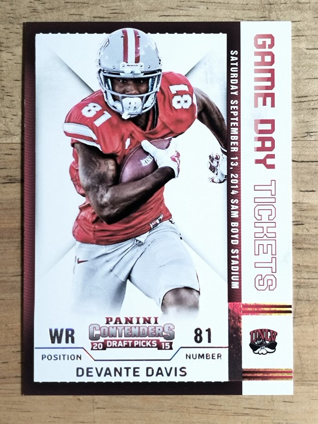 2015 Panini Contenders Draft Picks Game Day Tickets #65 Devante Davis