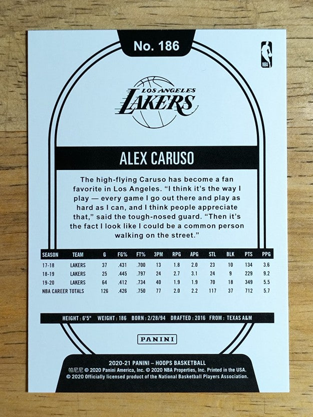 2020-21 Hoops #186 Alex Caruso