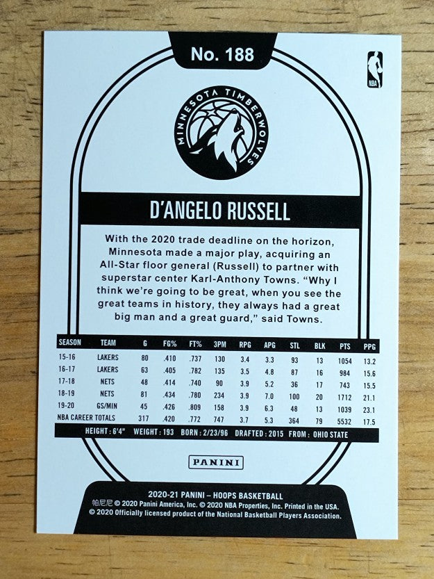 2020-21 Hoops #188 D'Angelo Russell