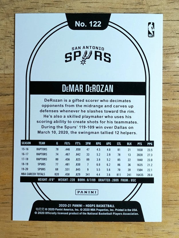2020-21 Hoops #122 DeMar DeRozan