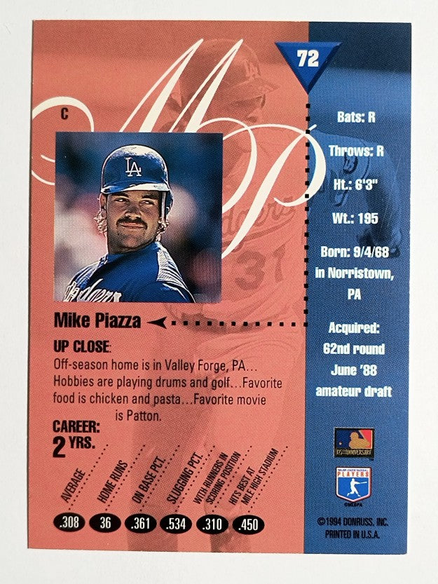 1994 Studio #72 Mike Piazza