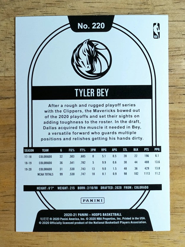 2020-21 Hoops #220 Tyler Bey RC