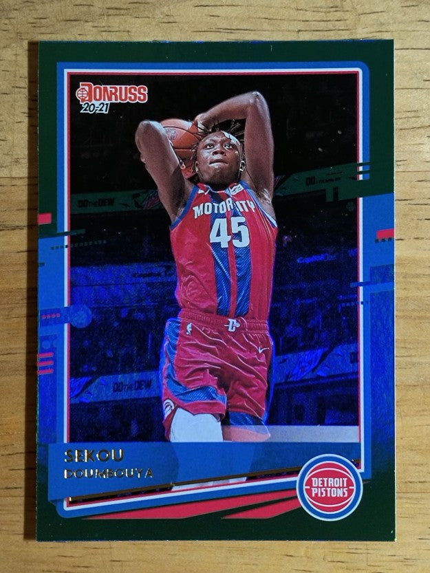 2020-21 Donruss Green Flood #39 Sekou Doumbouya