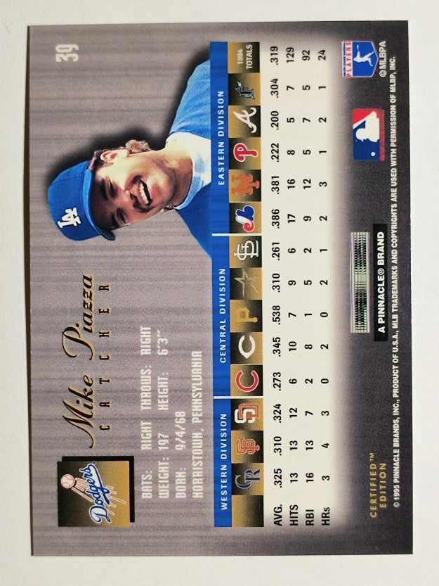 1995 Select Certified #39 Mike Piazza