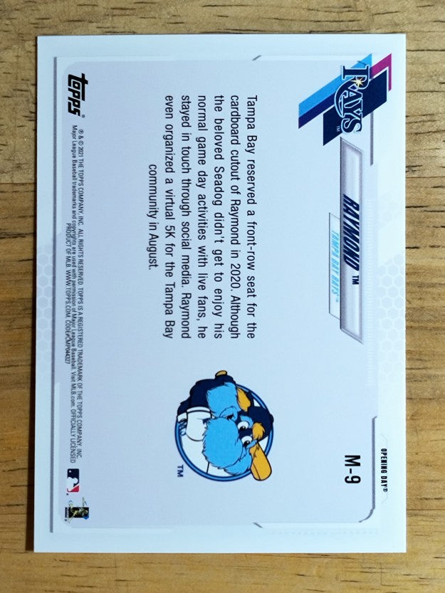 2021 Topps Opening Day Mascots #M9 Raymond