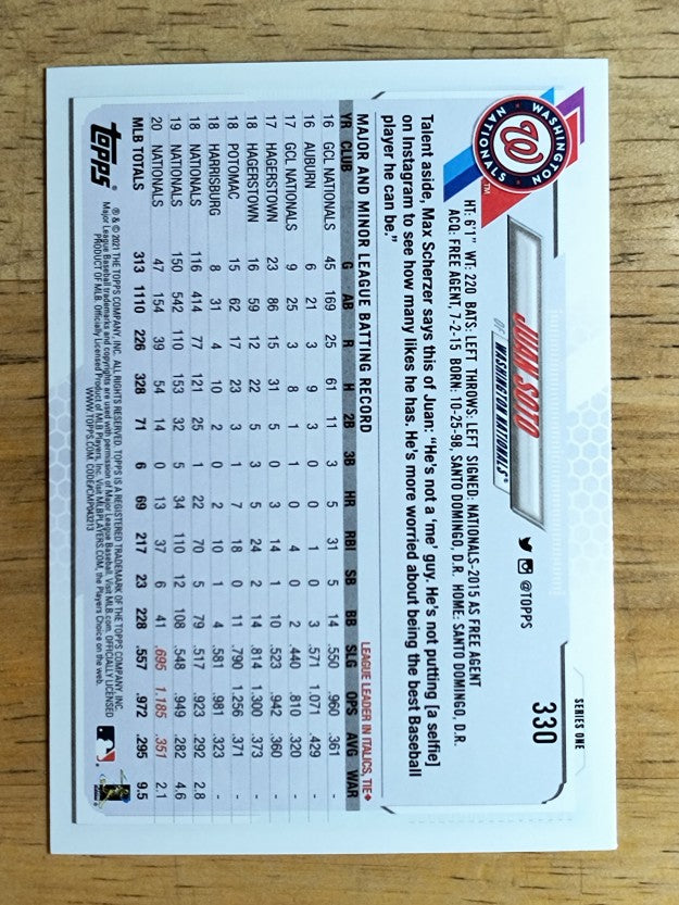 2021 Topps #330 Juan Soto