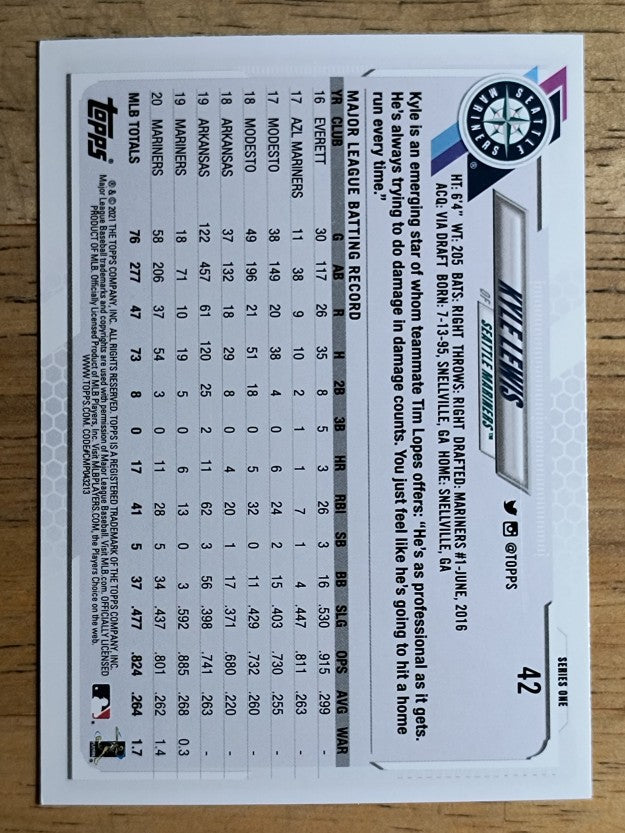 2021 Topps #42 Kyle Lewis