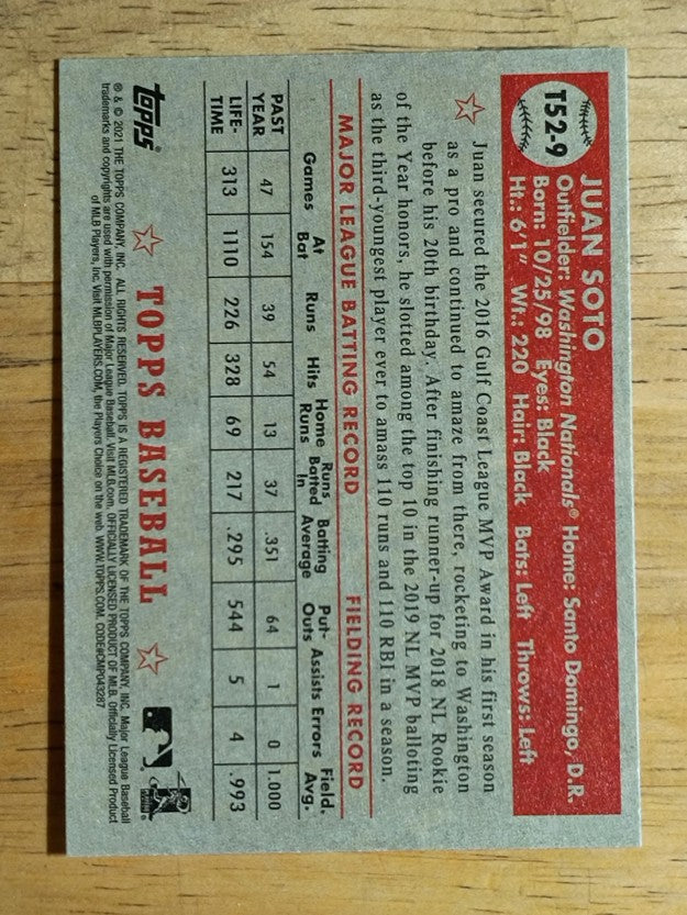 2021 Topps '52 Topps Redux #T529 Juan Soto