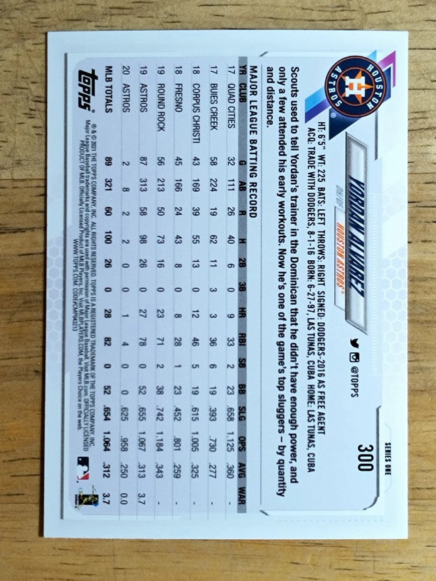 2021 Topps #300 Yordan Alvarez
