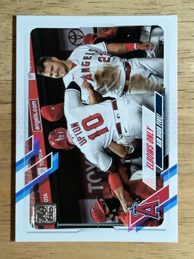 2021 Topps #166 Elbows Only/Justin Upton/Mike Trout