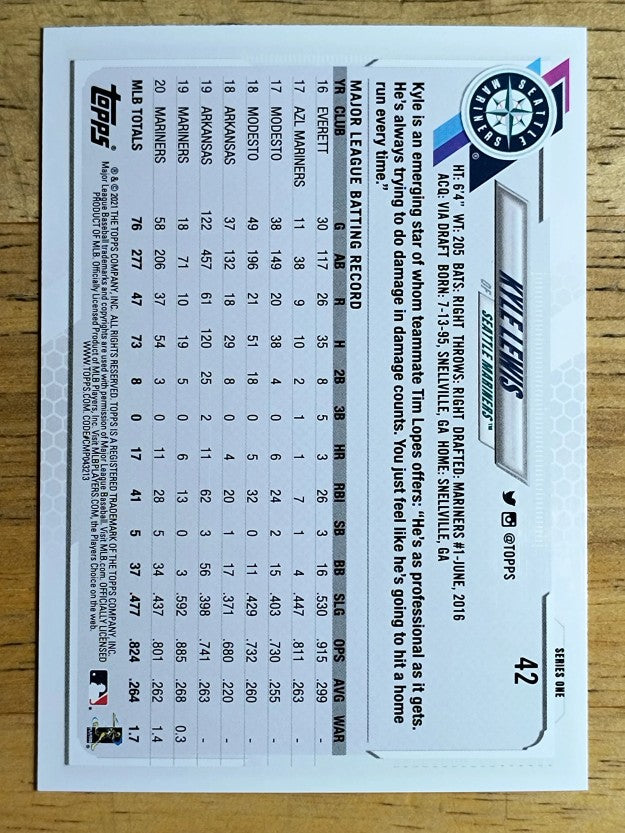 2021 Topps #42 Kyle Lewis