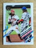 2021 Topps #61 A Playful Bout of Juniors/Ronald Acuna Jr/Vladimir Guerrero Jr