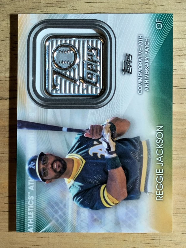 2021 Topps 70th Anniversary Commemorative Logo Patches #70LPRJ Reggie Jackson