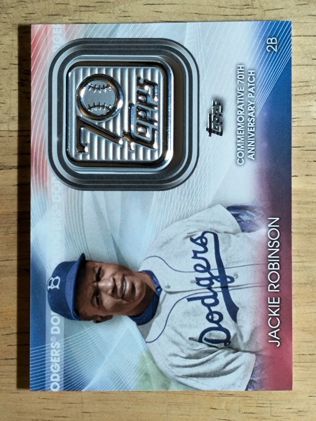 2021 Topps 70th Anniversary Commemorative Logo Patches #70LPJR Jackie Robinson
