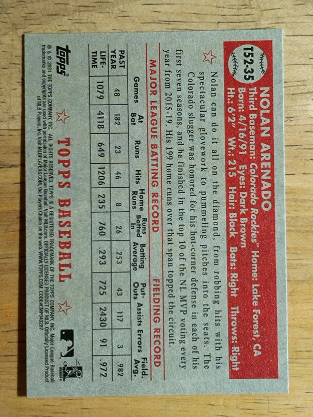2021 Topps '52 Topps Redux #T5235 Nolan Arenado