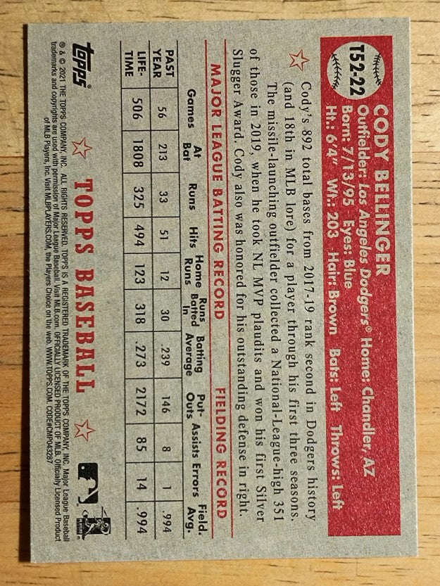 2021 Topps '52 Topps Redux #T5222 Cody Bellinger